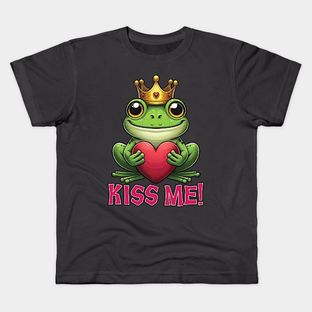 Frog Prince 35 Kids T-Shirt by Houerd